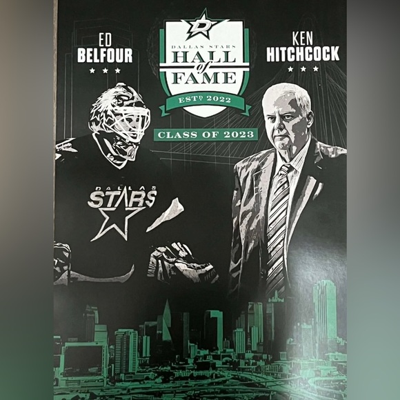 NHL Other 223 Dallas Stars Hall Of Fame Poster Ed Belfour Ken